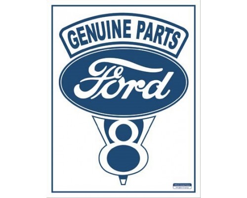 Enseigne Ford en métal  / Genuine Parts V8